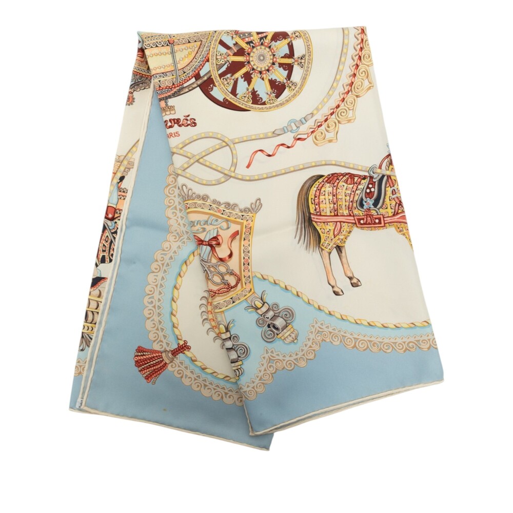 Pre-Loved Hermes Paperoles Silk Scarf 90
